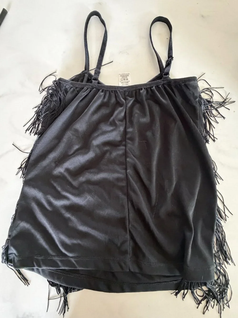 Spirit Halloween Black Flapper Costume Adult Small/Medium Fringe 1920s Gatsby Co - Picture 4 of 9
